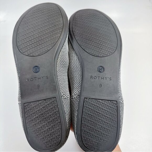 Rothy's Womens 9 Shale Ribbon Stripe Round Toe Flats - Picture 9 of 14